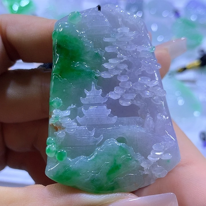 翡翠未镶嵌颈饰天然翡翠A货吊坠
