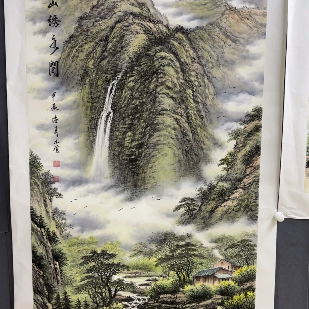 马***义国画张文四尺李欣主播