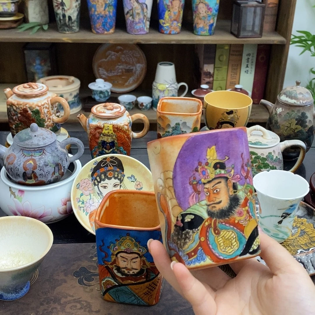 广目手工手绘制作茶具
