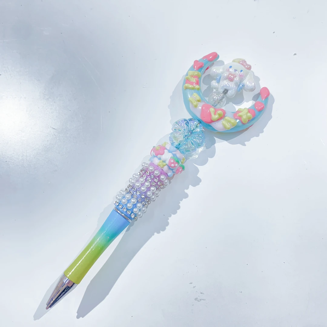 【TD-29133】造型笔 可爱水晶旋转中性笔高颜值学生儿童可爱串珠笔