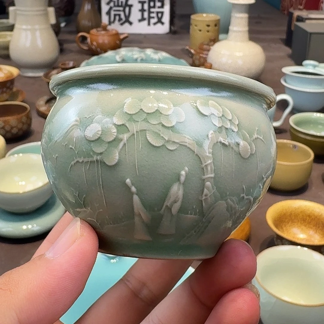 龙泉青瓷茶具微瑕