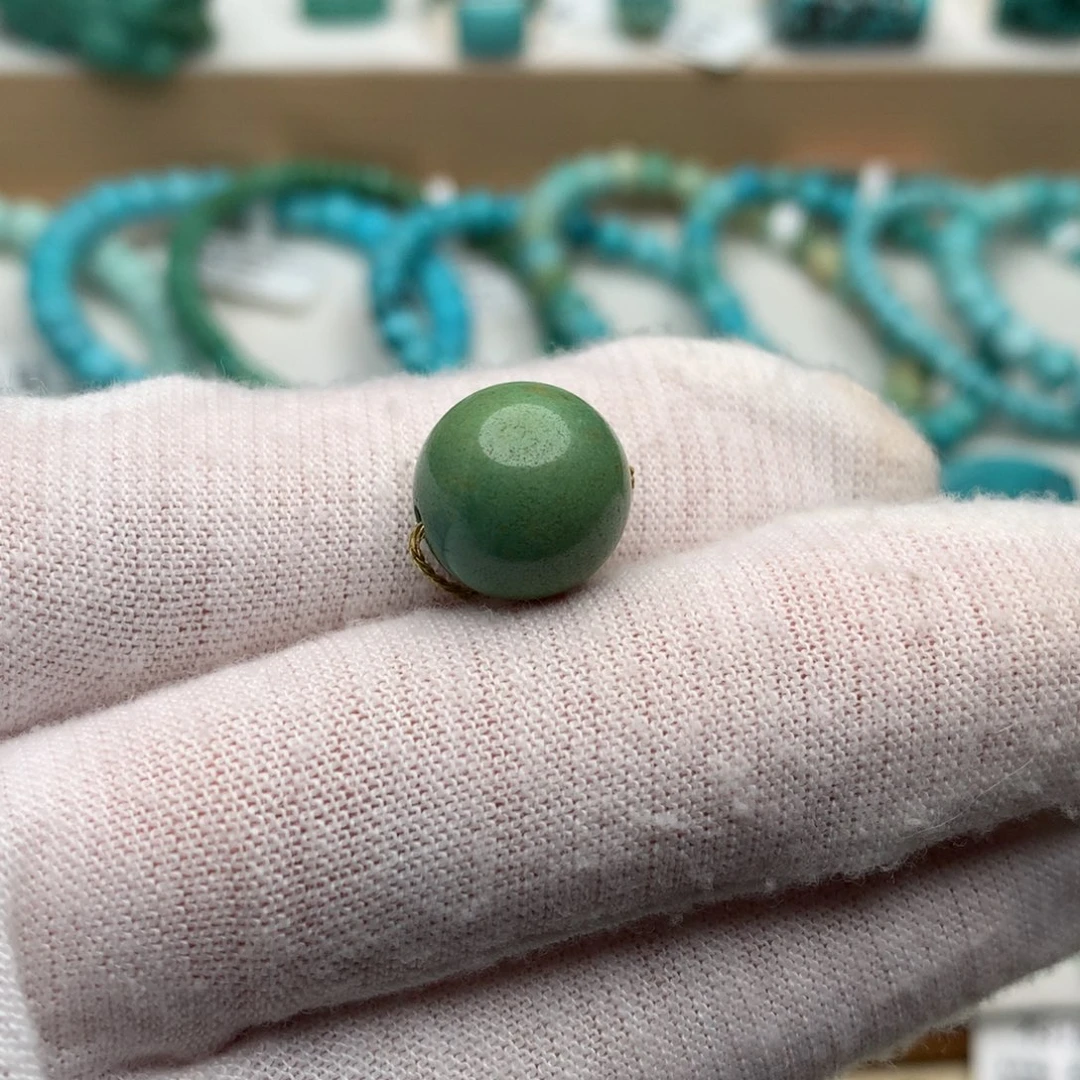 绿松石未镶嵌珠宝奇石12.2mm