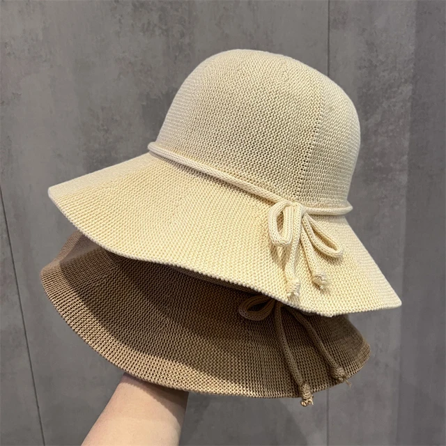 韩版波浪边渔夫帽女夏季草编出游防晒遮阳草帽气质百搭海边沙滩帽