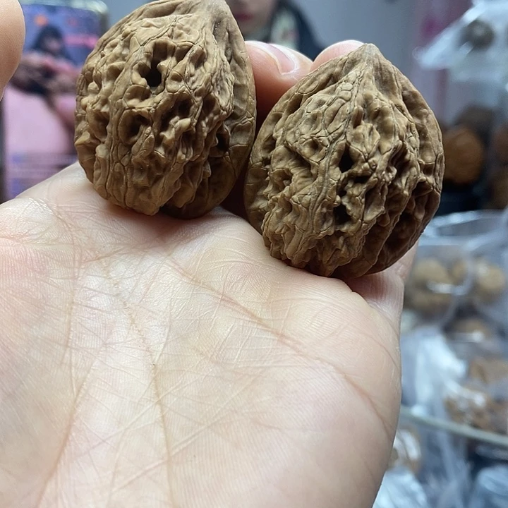 文玩核桃把件34小众望月蜡皮