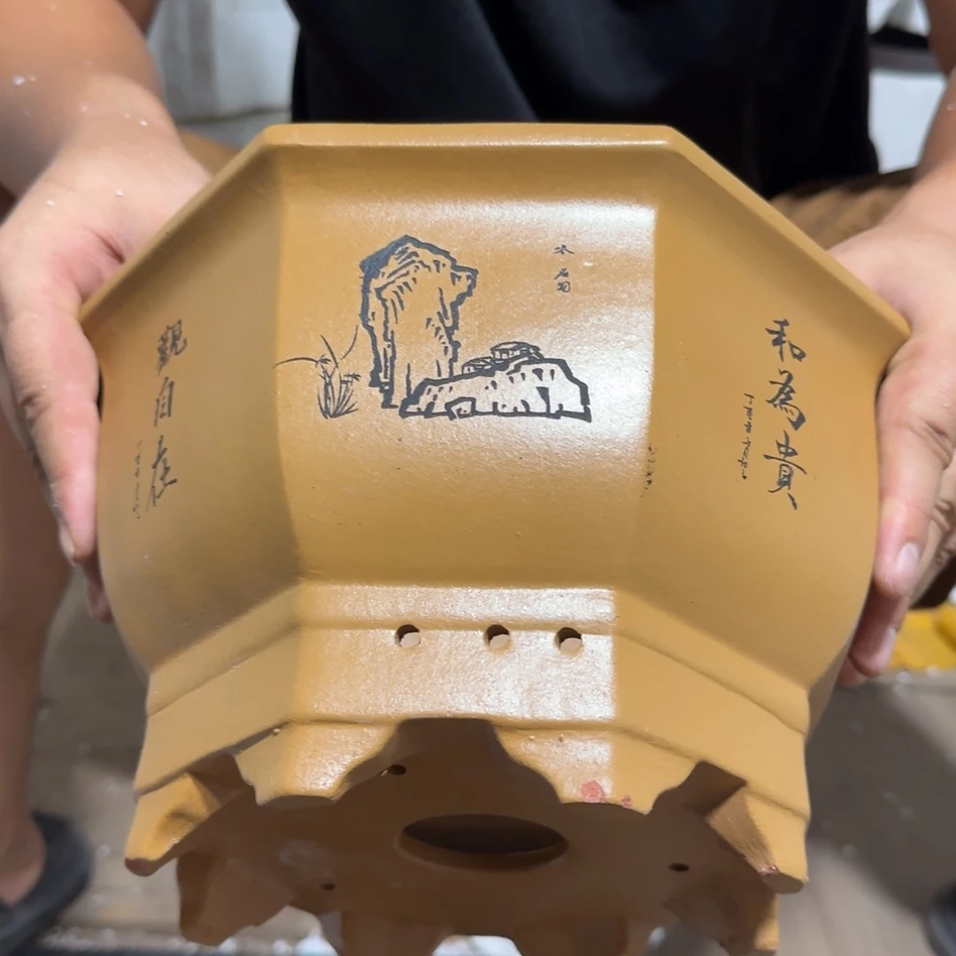 紫砂花盆口径27 25高度16