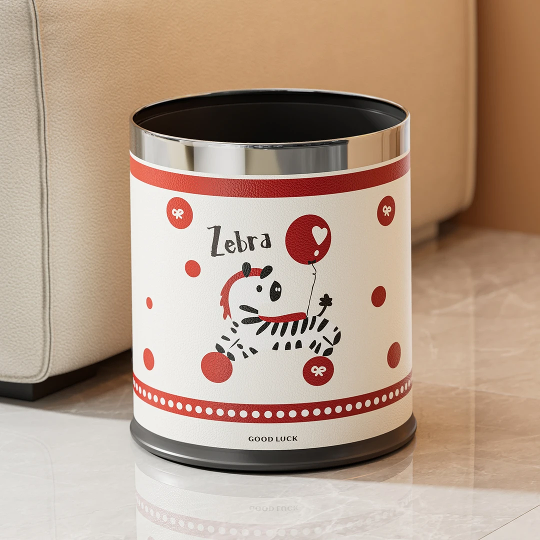 垃圾桶家用客厅轻奢高档厨房高颜值无盖大号大容量卫生间厕所纸篓