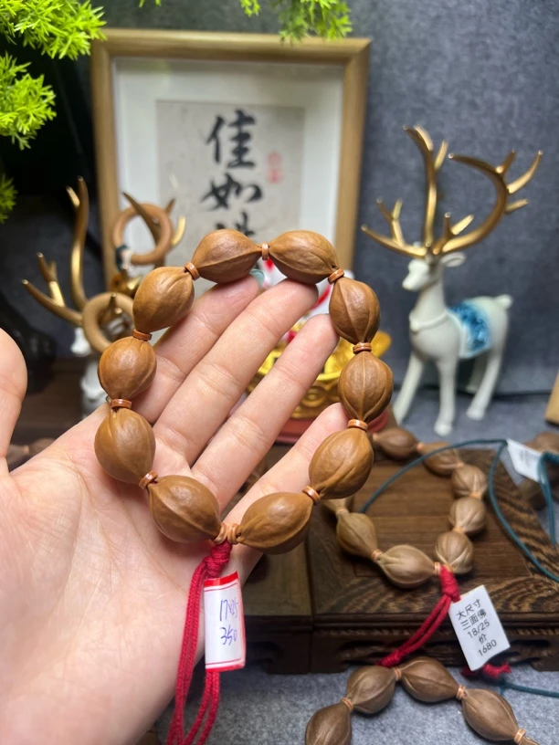佳如铁核17*25三花原生态梅林铁核素串橄榄核素串