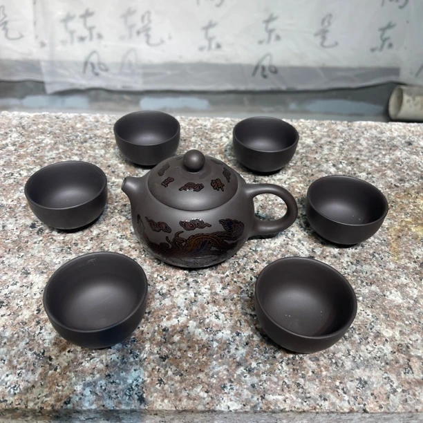 新款小西施龙凤变色凤鸣茶壶一壶六杯套装家用160毫升