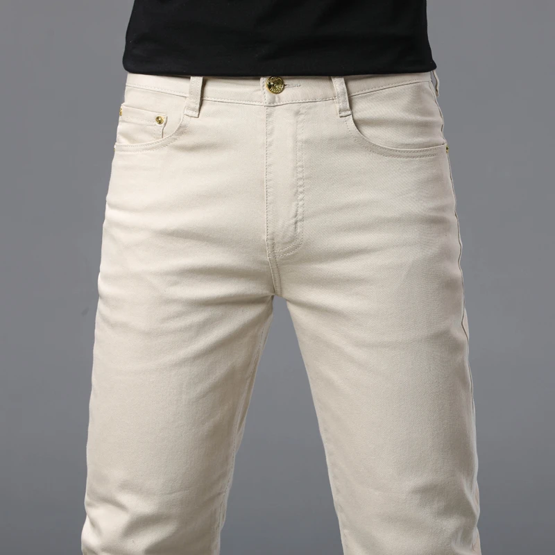 夏天百搭轻奢男式牛仔裤男士夏季裤子薄款户外男款青少年休闲长裤