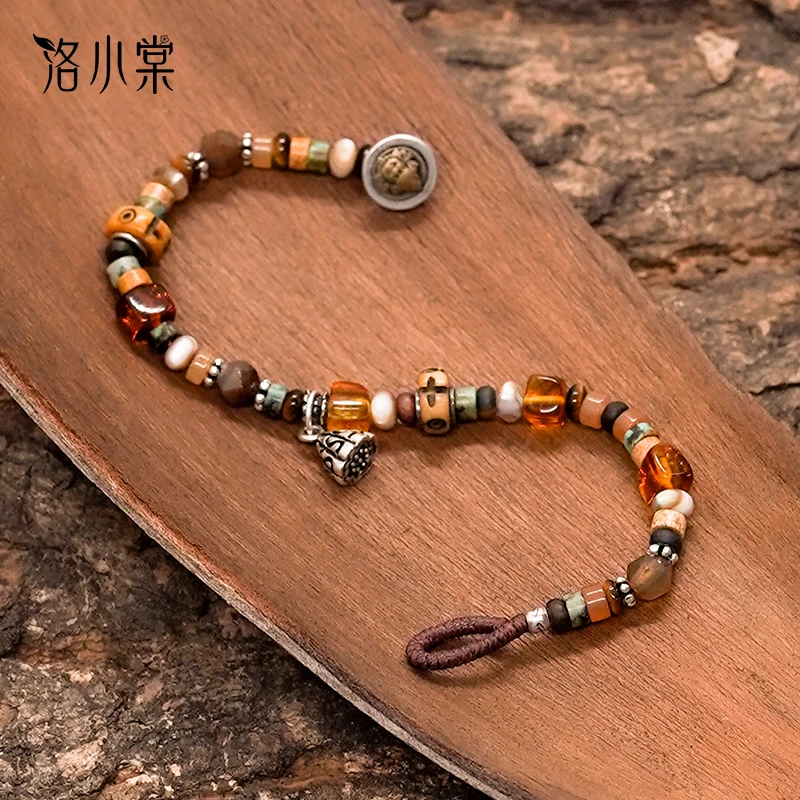 925银手链 洛小棠【永恒】原创复古设计民族美拉德系925银手工手链