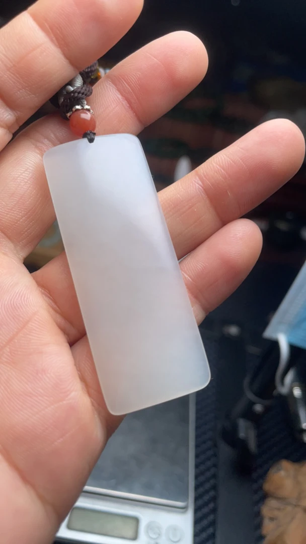 天然玉石和田玉白玉手工打磨时尚无事牌挂件