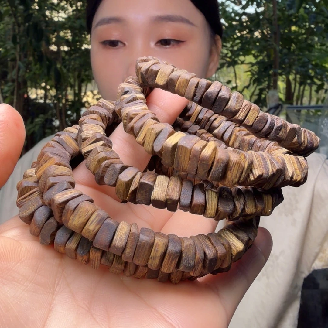 手串沉香高山老树虎斑紫奇手工碎银子多样性发一