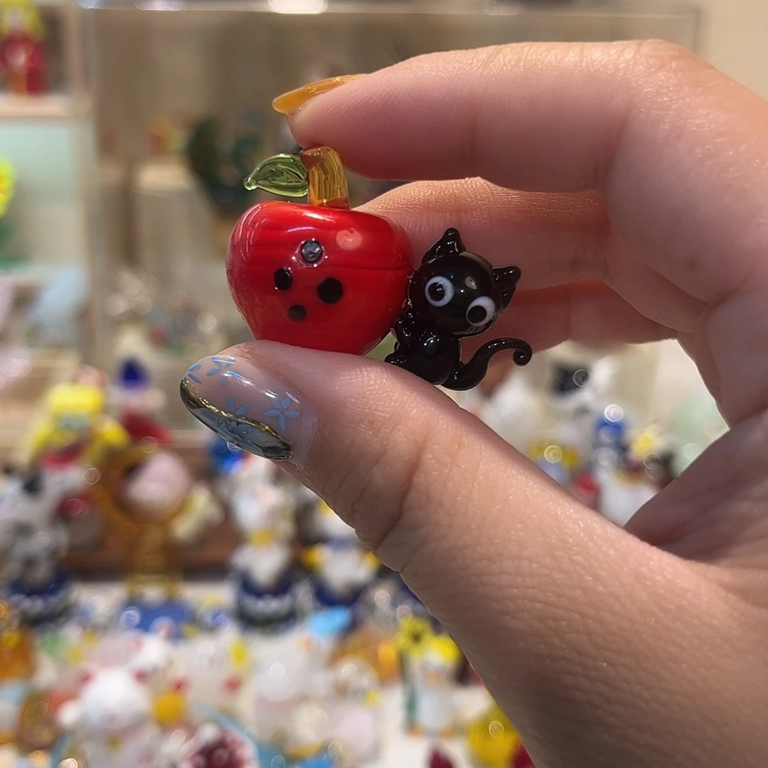 手工艺品琉璃苹果猫