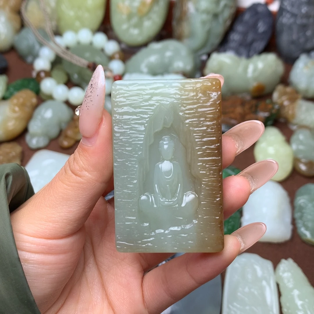 和田玉挂件未镶嵌梵***⁷