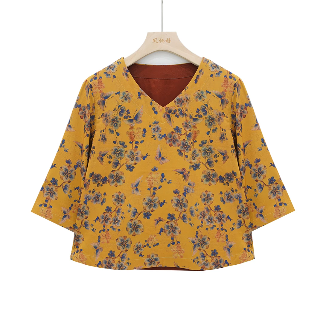 【秋娘子】草长莺飞双面双穿小衫FB23070402