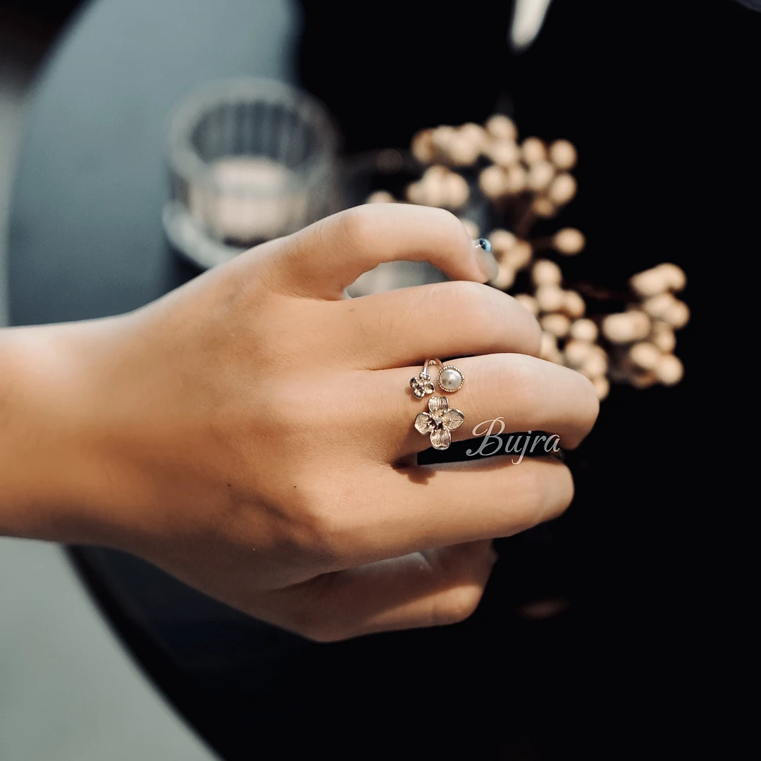 925银戒指 Bujra轻奢镶嵌气质个性银色指环小众戒指法式