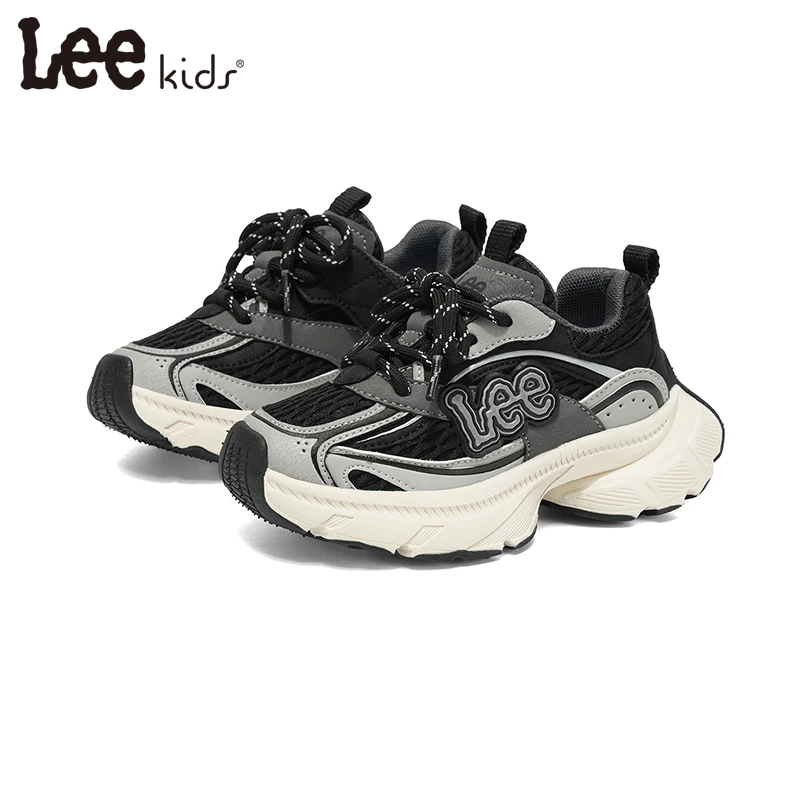 Leekids童鞋儿童老爹鞋透气男女童轻便防滑运动鞋春秋时尚休闲鞋