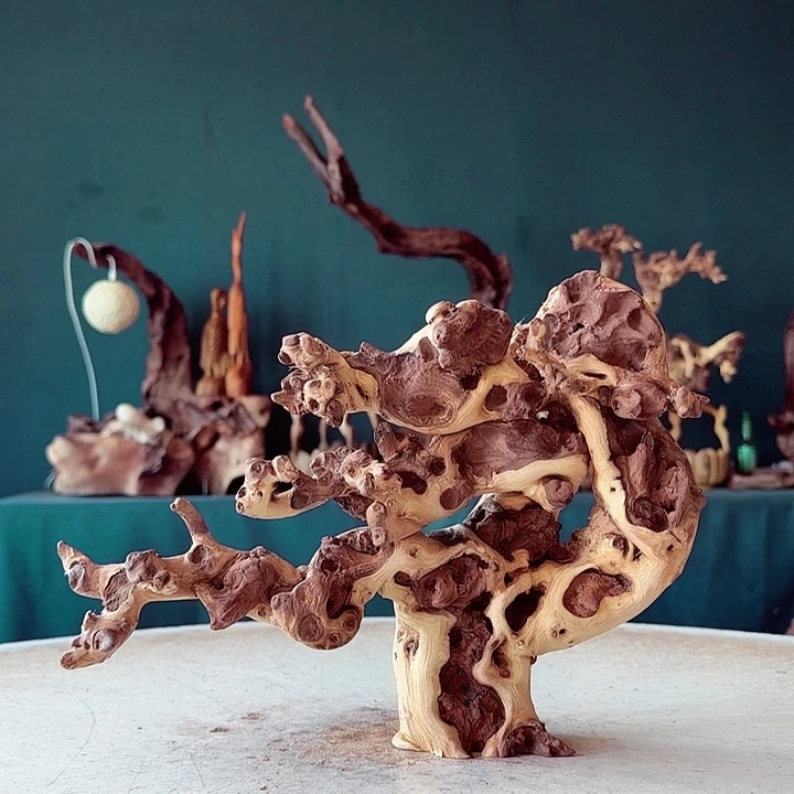 家***饰木883 金丝红木羊蹄甲半成品