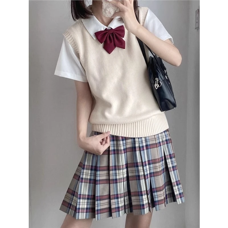 【头头专属】jk毛衣背心基础款jk制服学院风学生叠穿针织衫马甲背心