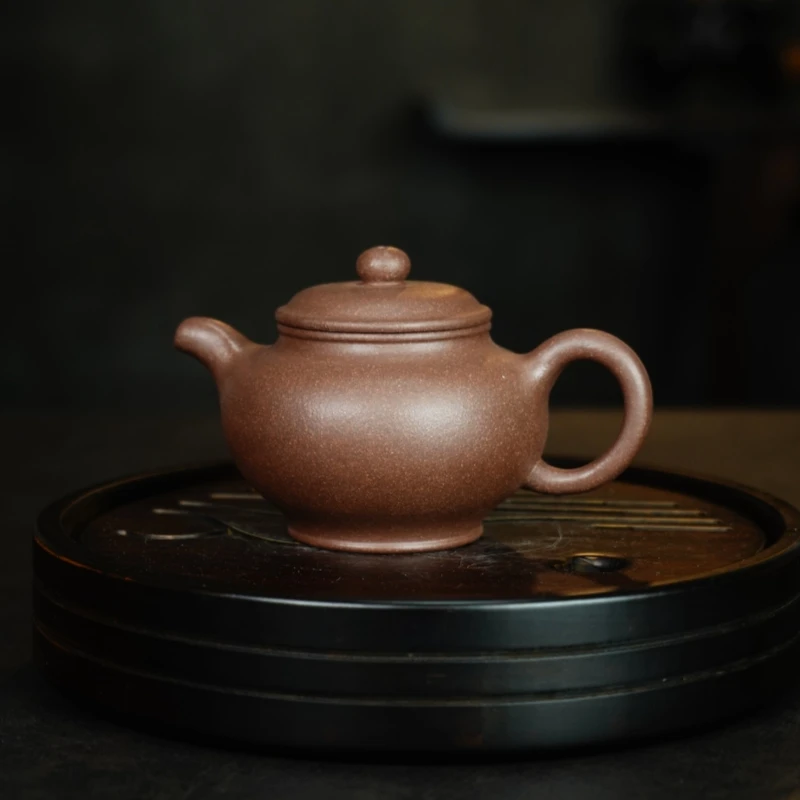 ZQ满砂[掇只280CC]原矿手工紫砂壶