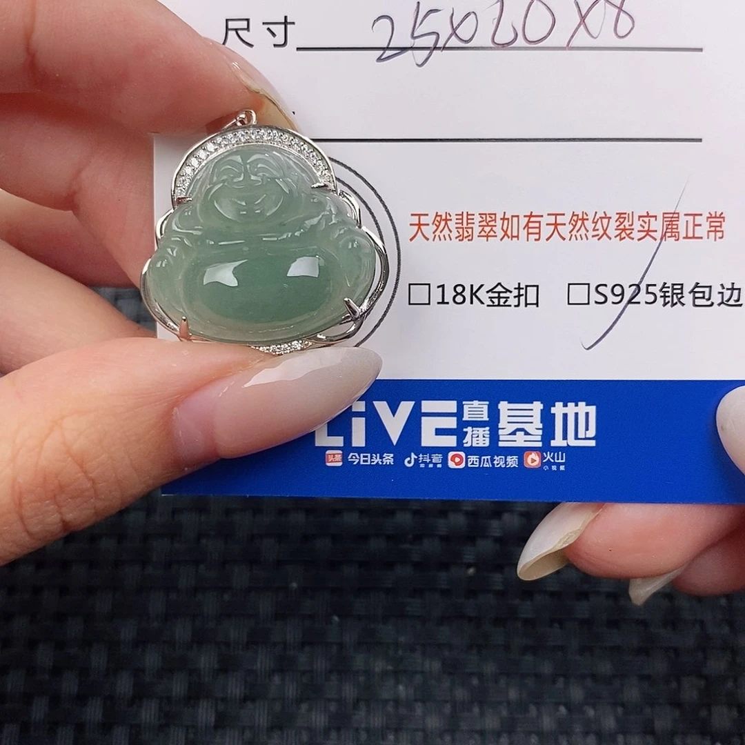 颈饰银S925镶嵌翡翠念****q