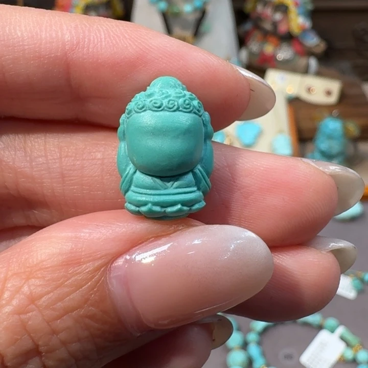 绿松石未镶嵌不听佛