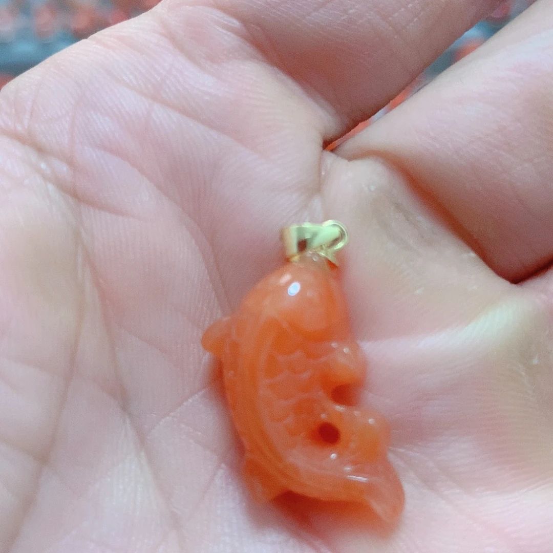 南红玛瑙银S925镶嵌吊坠(不含链)