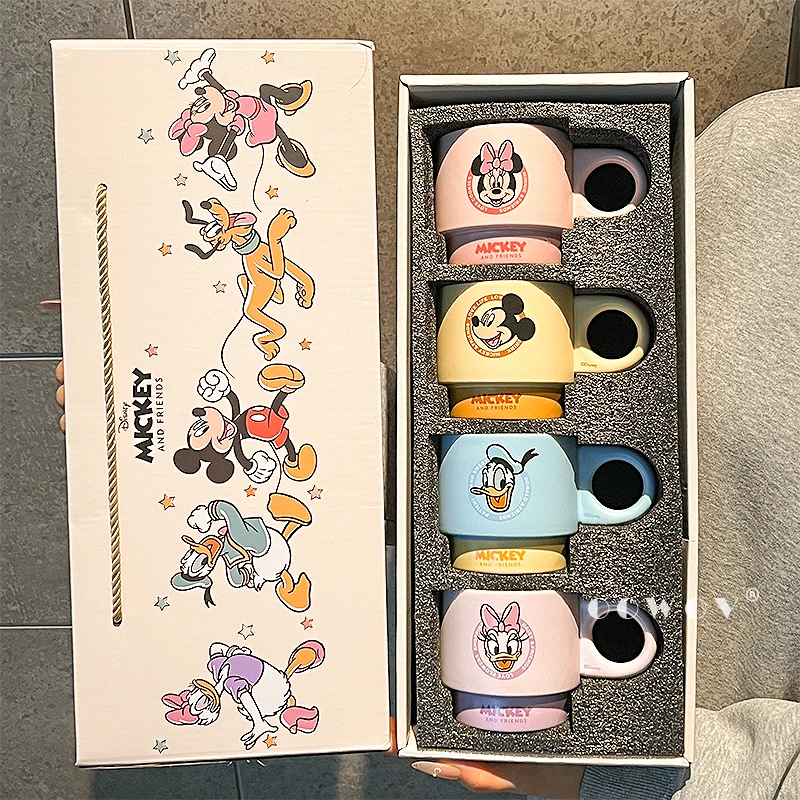 迪士尼米奇马克杯子陶瓷水杯陶瓷杯套装高颜值咖啡杯子生日伴手礼