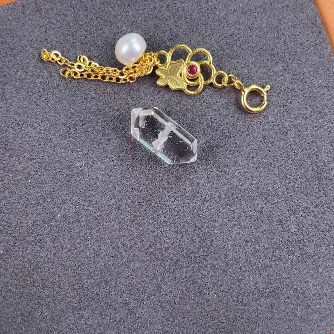 水晶珠宝半成品银S925镀金镶嵌