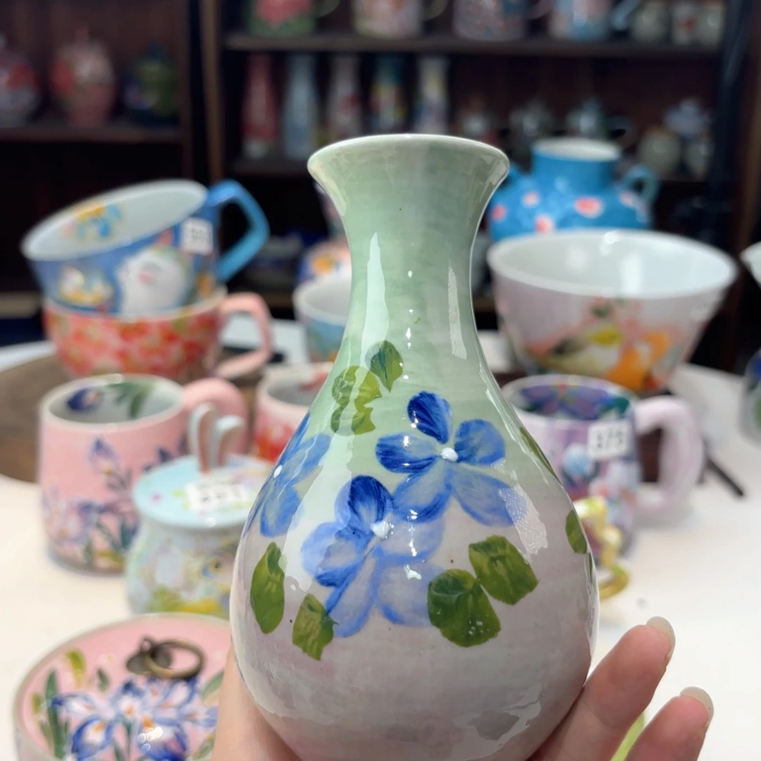 景德镇手绘高温釉下彩陶瓷茶具