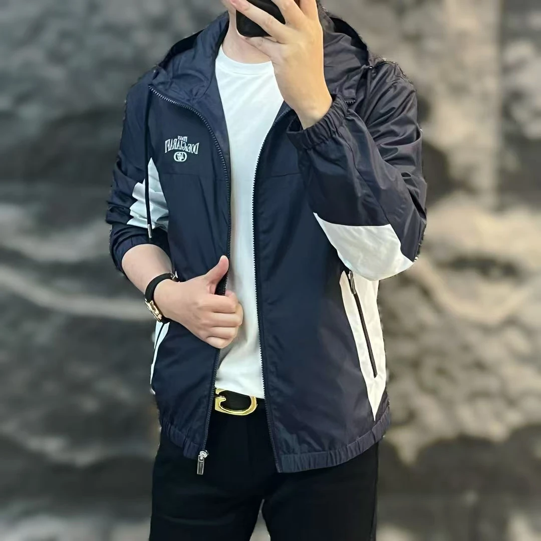 新款高端男士潮流百搭个性休闲连帽夹克59815