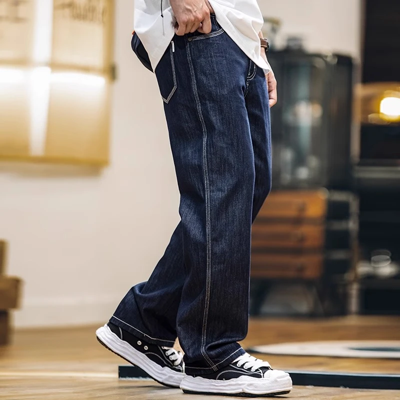 莱赛尔天丝原色薄款牛仔裤男2025夏新款透气凉感宽松休闲直筒长裤