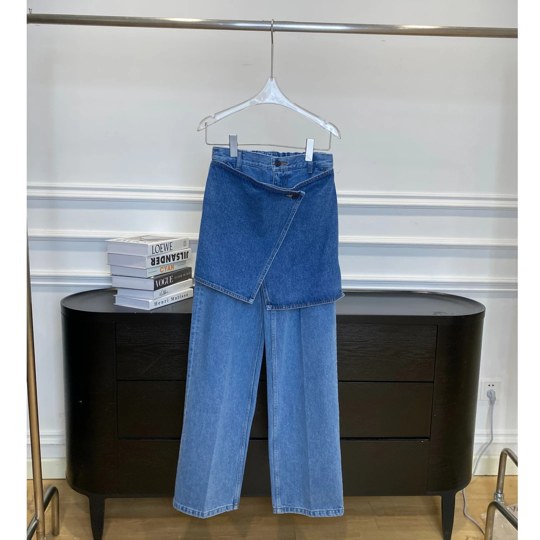 EENK 分层牛仔裤裙25年春EEA-1P151-DP02-BL——2590