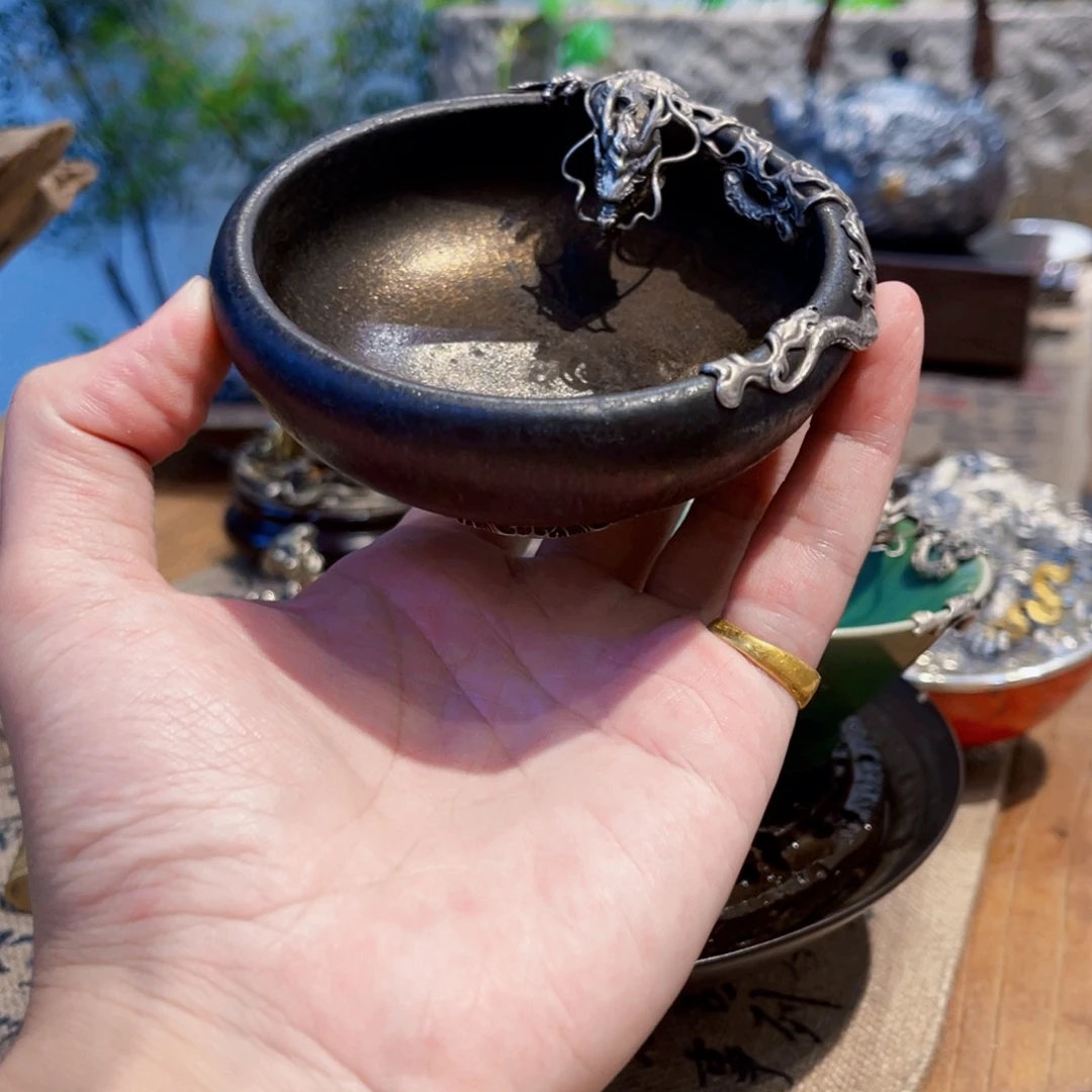 鹏***茶盏黑桃龙饮主人杯