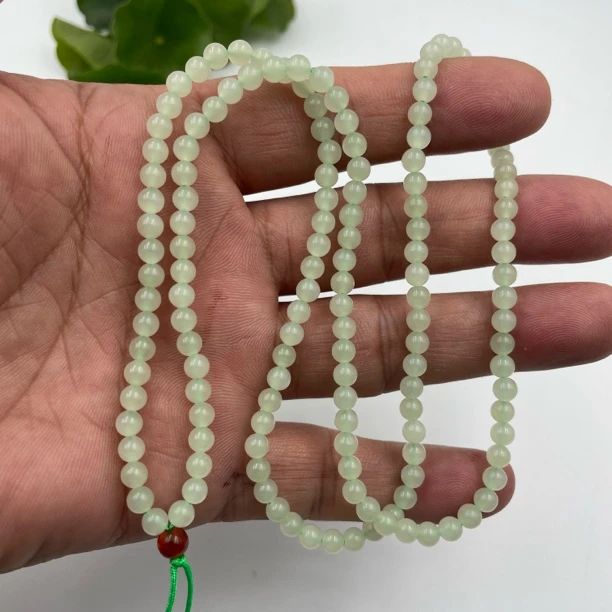 和田玉天然精品4mm浅清水绿女士锁骨挂链时尚4-09多样性拍一发一