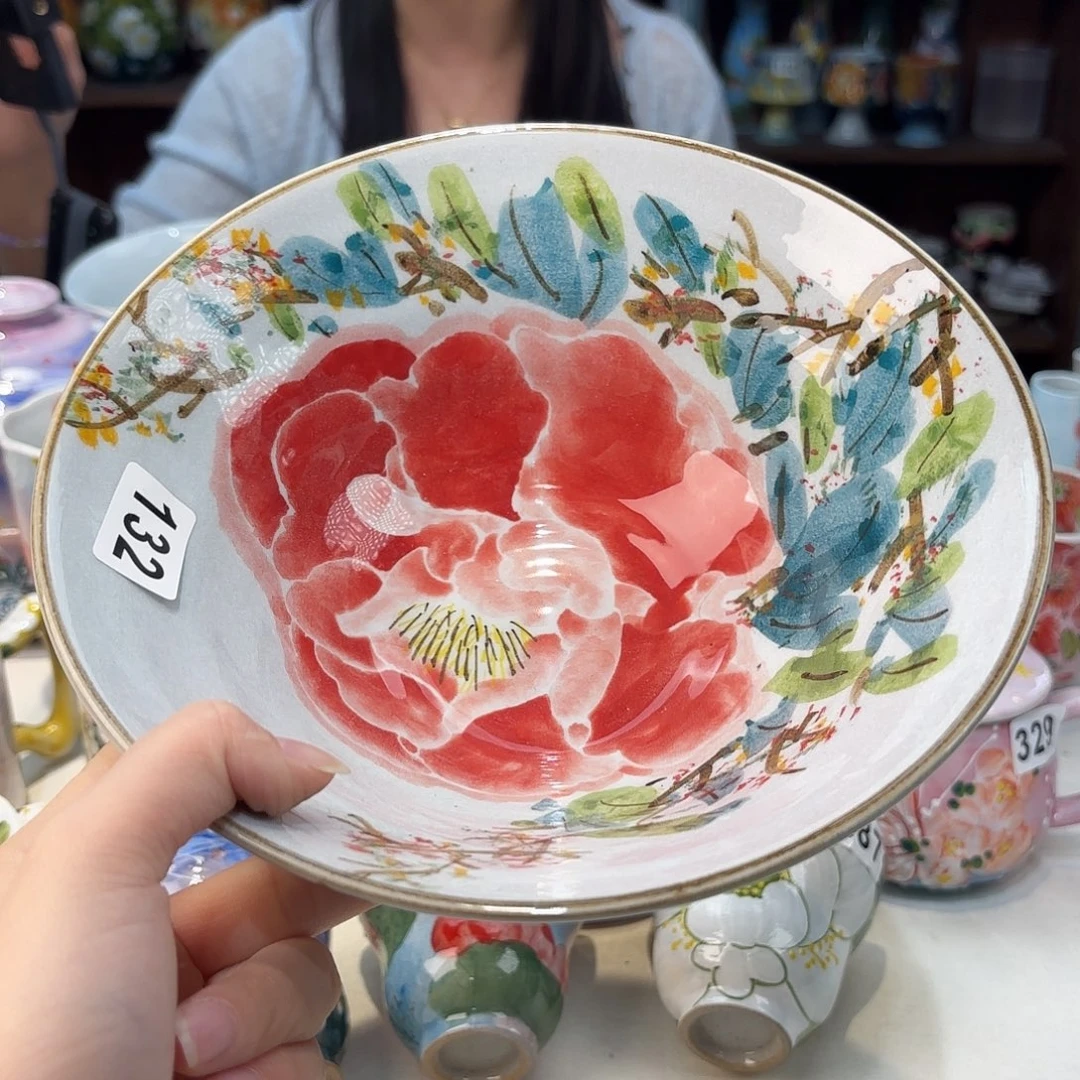 瓷片景德镇手绘高温釉下彩陶瓷茶具