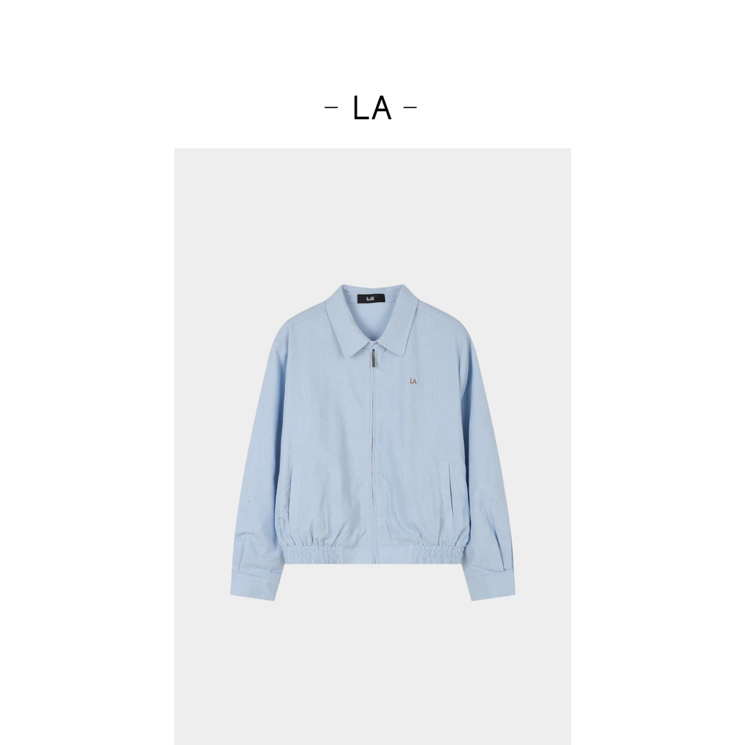 LA  翻领 “30%” 亚麻 刺绣夹克 外套  25766