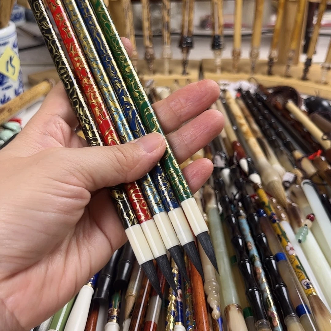 普通大漆杆紫毫小楷5支