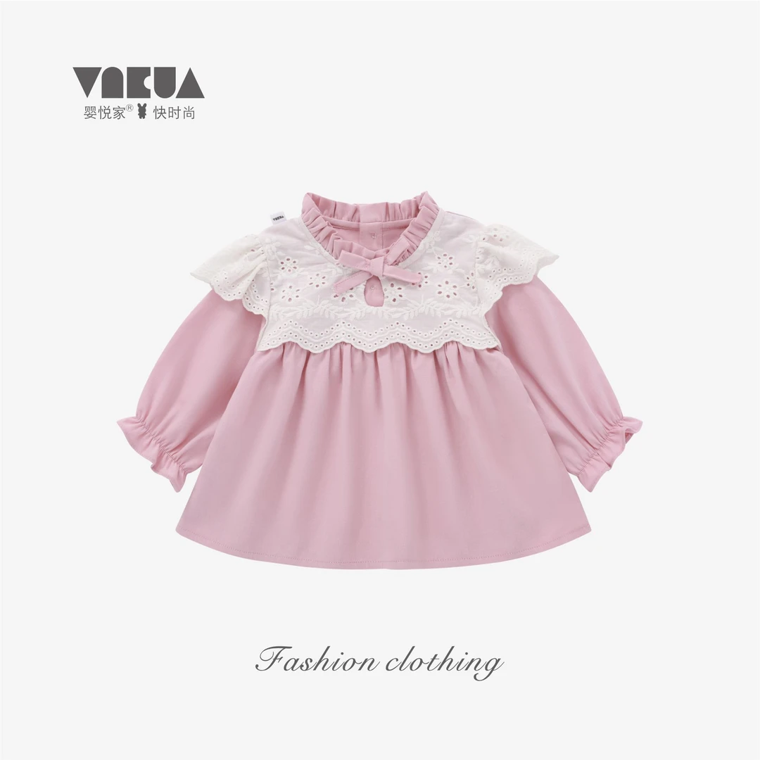 婴悦家春秋款女宝宝时尚洋气甜美法式公主小小淑女上衣 88307预售