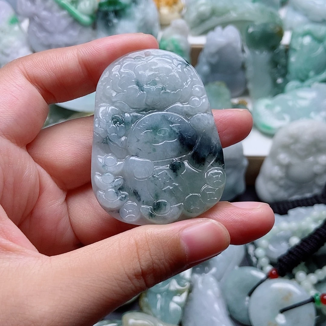 翡翠未镶嵌吊坠(不含链)1