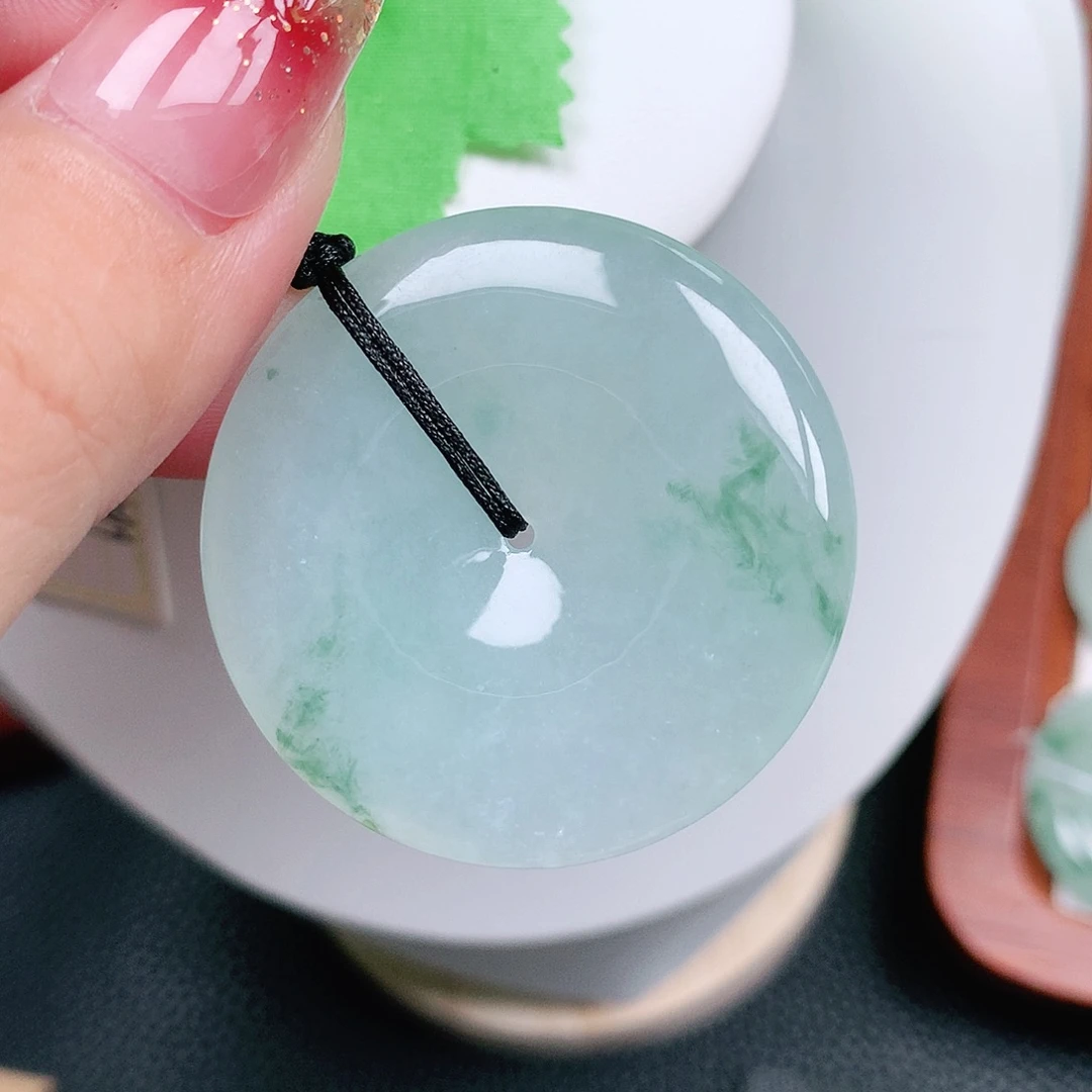 翡翠未镶嵌颈饰平安39-6