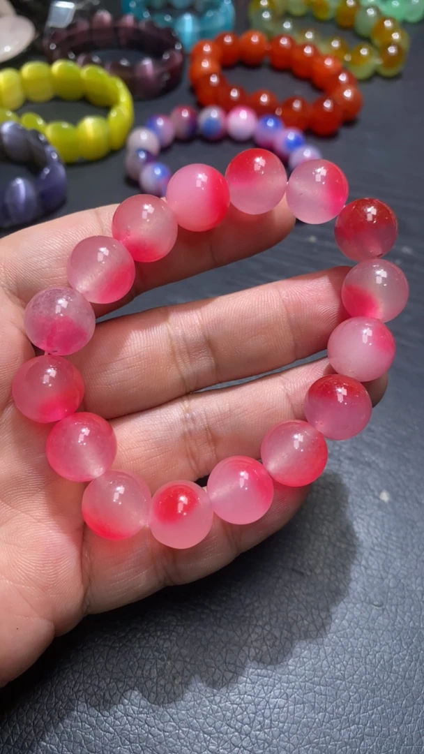 D  799 13 冰飘桃红手串
