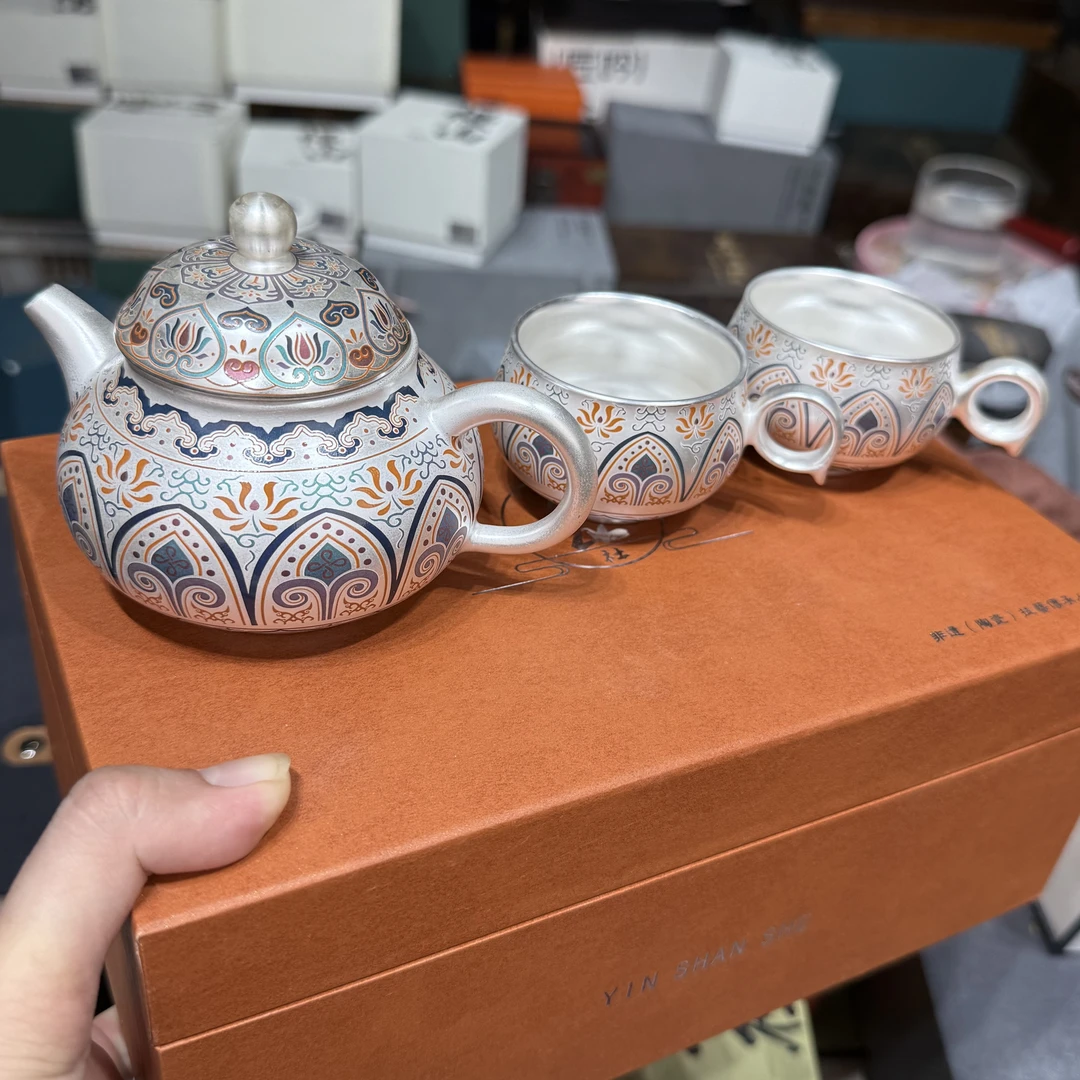【闪购商品】@@郑丽卿敦煌印象鎏银壶套组1390