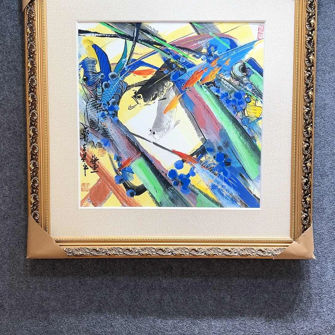 国画纯手绘画心原创