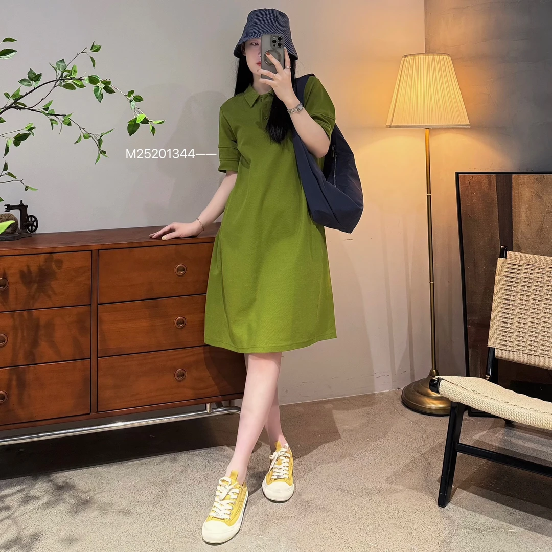 今婷polo领连衣裙女爆款2025新款夏季高贵气质休闲裙子-M25201344