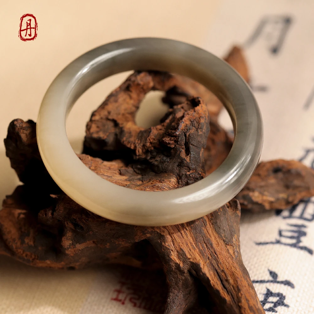 EMPRESS【和田玉顶顶品相半藕半紫手镯】多样性发货一条9900