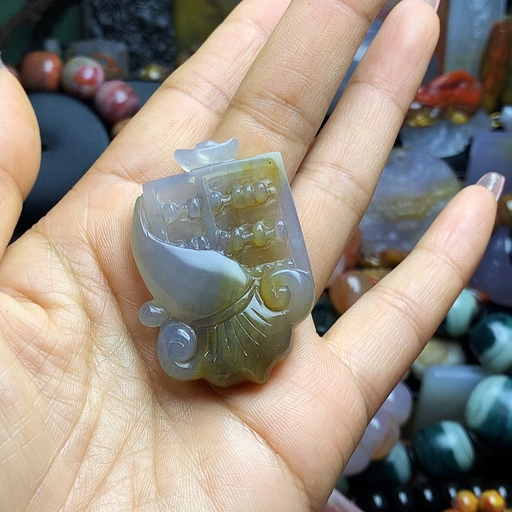 硅化玉未镶嵌吊坠(不含链)