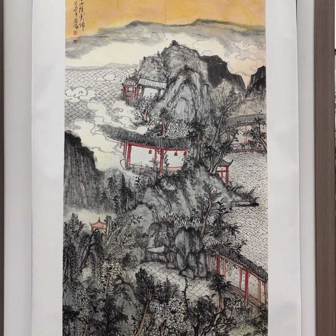 国画艺术家真人手绘