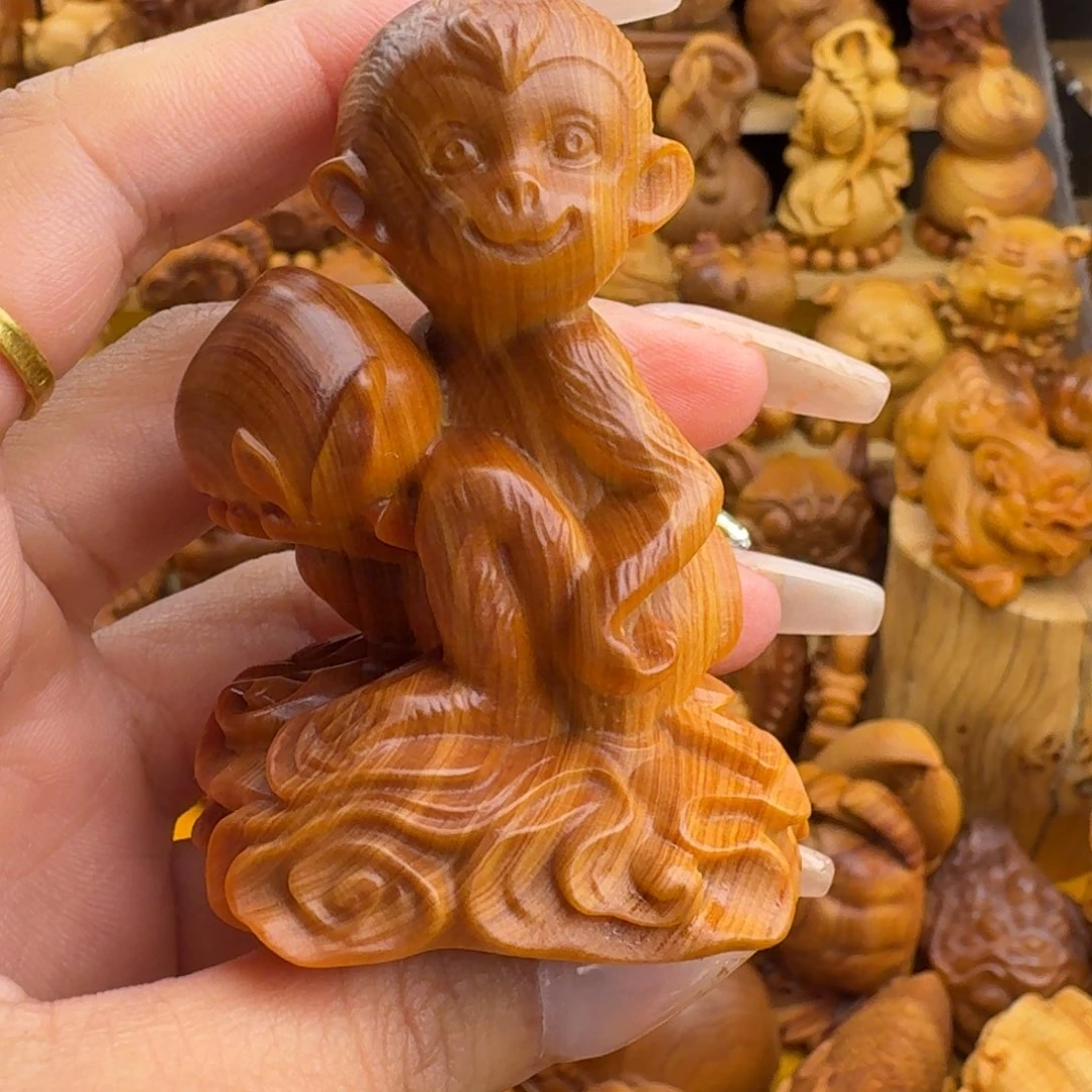 那***杨柏木（崖柏）崖柏猴子抱桃，一物一拍