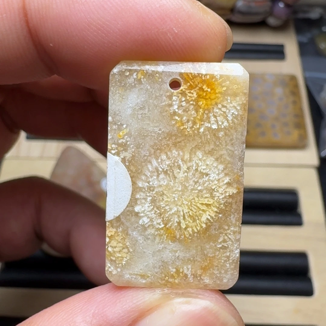 硅化玉未镶嵌纯天然色有机玉石保真惹